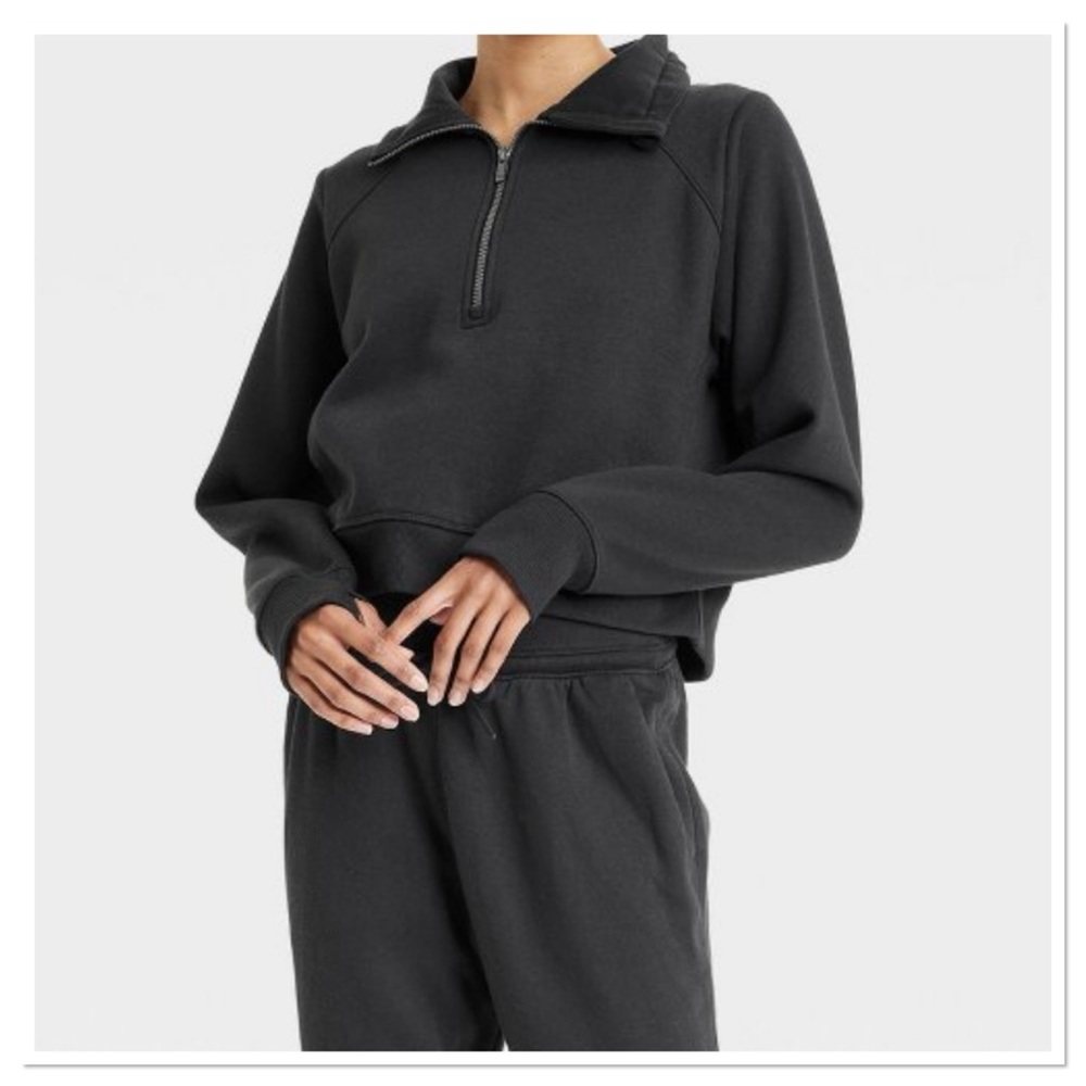Girl’s Fleece Half Zip Pullover Sweatshirt All In Motion